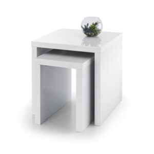 Metro High Gloss Nest of Tables - White (JB)