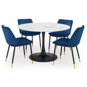 Holland & Delaunay 4 Seater Blue Dining Set