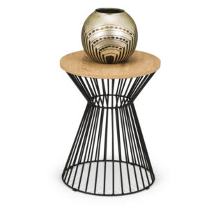 Jersey Round Wire Lamp Table - Oak