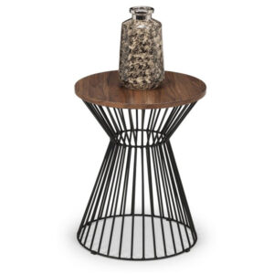 Jersey Round Wire Lamp Table - Walnut