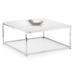 Scala White Marble Top Square Coffee Table (JB)