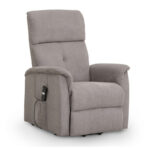 Ava Modern Compact Rise & Recline Chair - Taupe Velvet (JB)