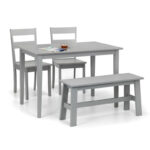 Kobe 4 Seater Dining Set (Bench & 2 Chairs)