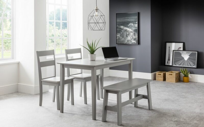 Kobe 4 Seater Dining Set (Bench & 2 Chairs) - Image 5