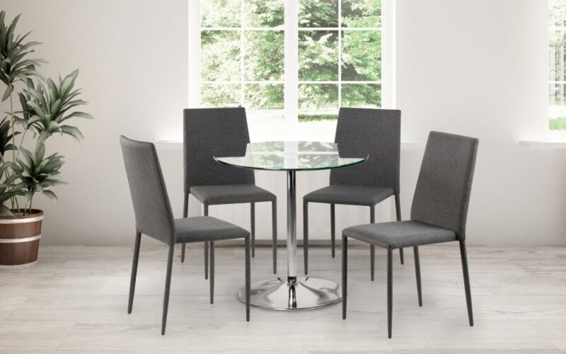 Kudos Glass Pedestal Table - Image 2