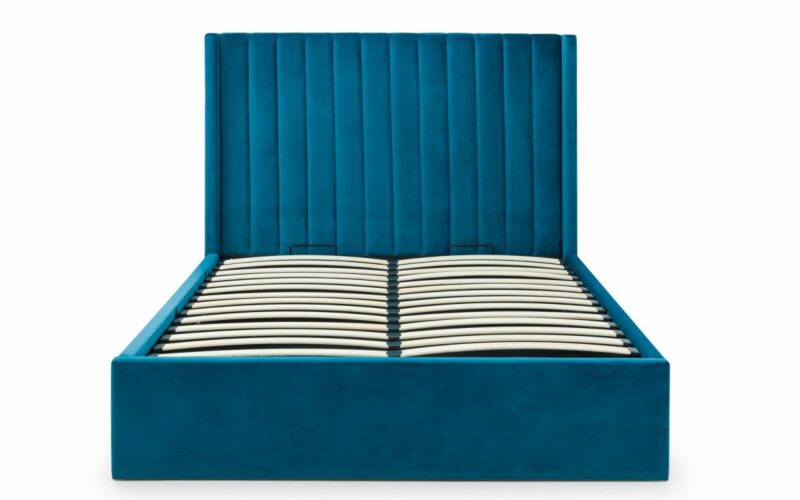 Langham Scalloped Headboard Storage Bed - Teal - Image 3