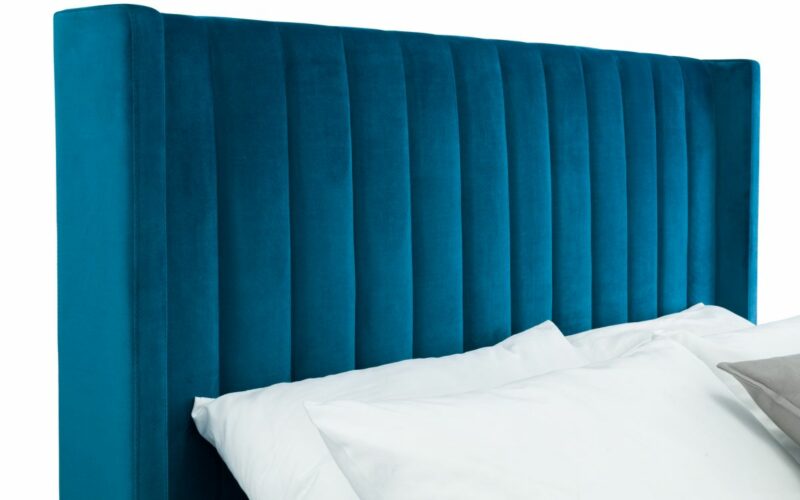 Langham Scalloped Headboard Storage Bed - Teal - Image 5