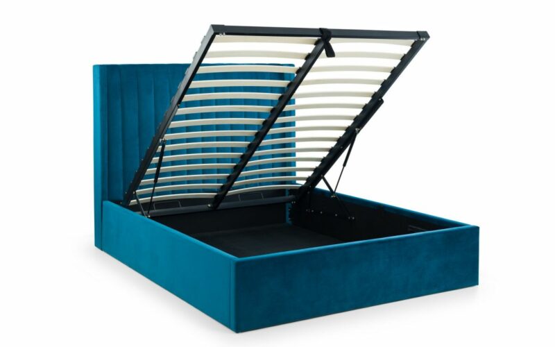 Langham Scalloped Headboard Storage Bed - Teal - Image 6