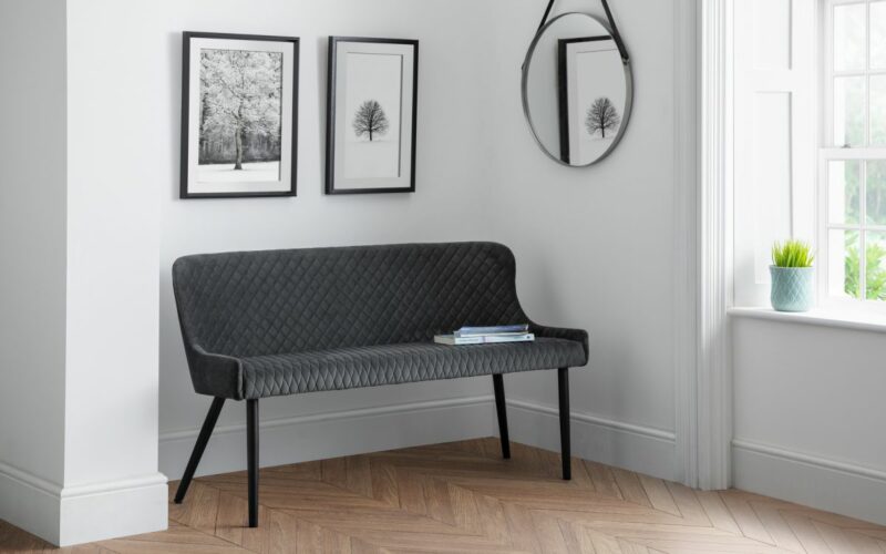 Luxe High Back Bench - Grey - Image 4