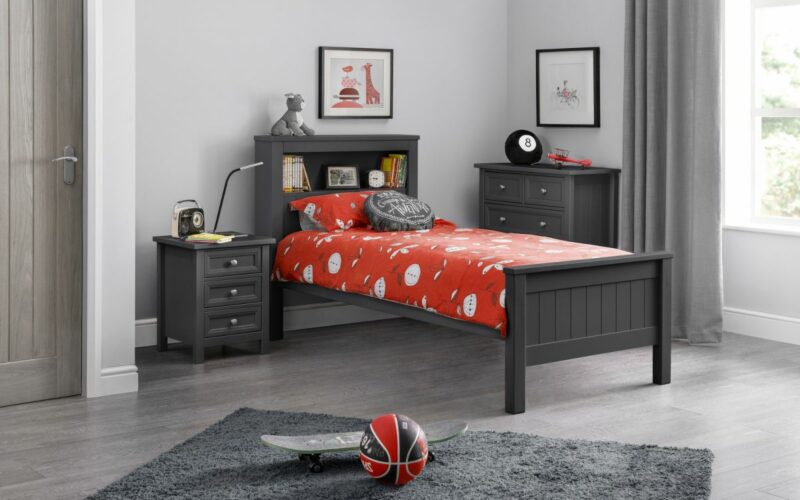 Maine Bookcase Bed - Anthracite - Image 4