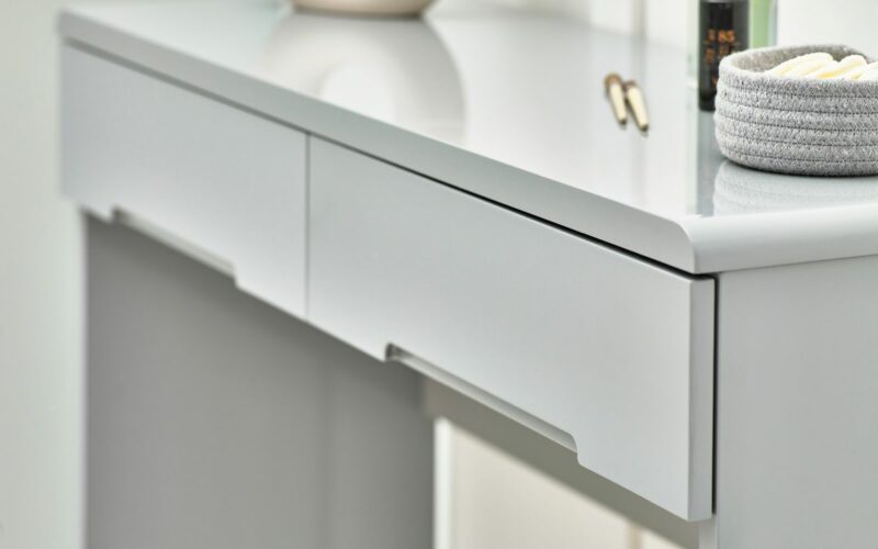 Manhattan Dressing Table with 2 Drawers - Grey - Image 4