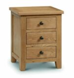 Marlborough Oak 3 Drawer Bedside (JB)