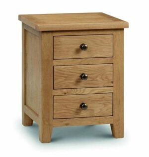 Marlborough Oak 3 Drawer Bedside (JB)