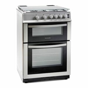 Montpellier MDG600LS - 60cm Double Cavity Gas Cooker - Silver