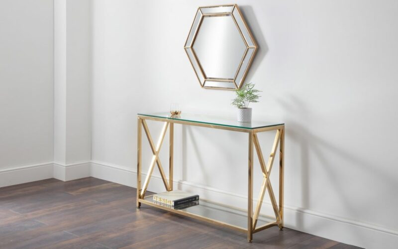Miami Console Table - Gold - Image 6