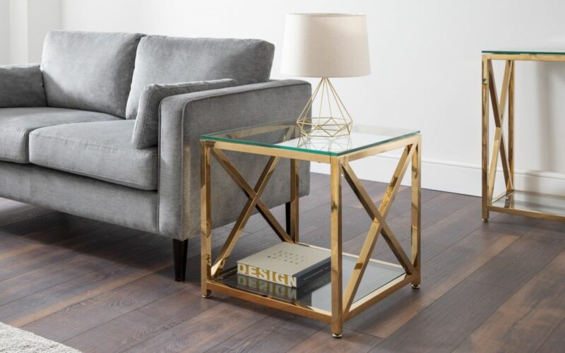 Miami Lamp Table - Gold - Image 3