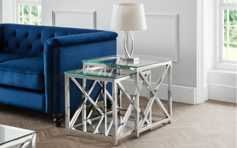 Miami Nest of Tables - Silver - Image 4