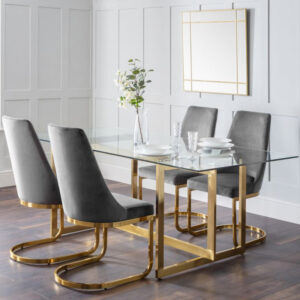 Minori & Vittoria Grey 4 Dining Set