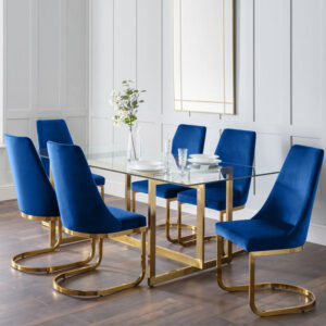 Minori & Vittoria 6 Seater Blue Dining Set