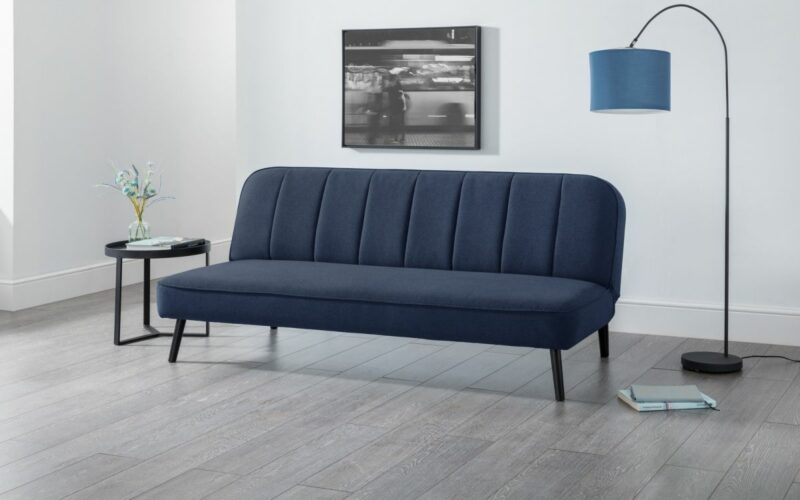 Miro Curved Back Sofabed - Blue - Image 6