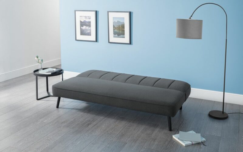 Miro Curved Back Sofabed - Grey - Image 5