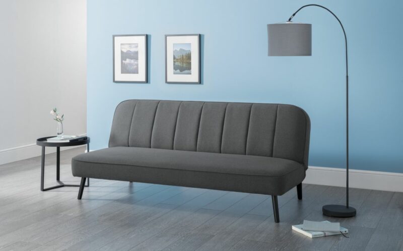 Miro Curved Back Sofabed - Grey - Image 6
