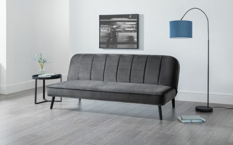 Miro Curved Back Sofabed - Grey Velvet - Image 6