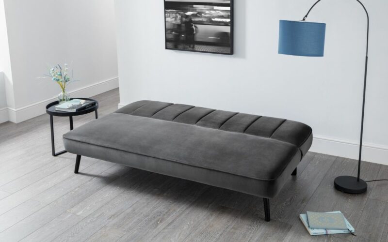 Miro Curved Back Sofabed - Grey Velvet - Image 5