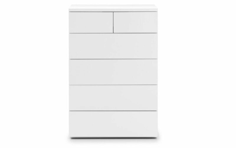 Monaco 4+2 Drawer Chest - White High Gloss (JB) - Image 5