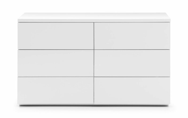 Monaco 6 Drawer Wide Chest - White High Gloss (JB) - Image 2