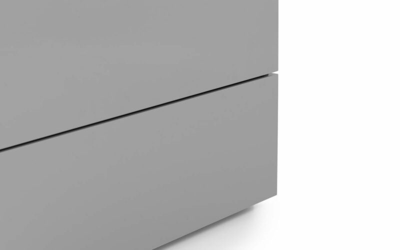 Monaco 6 Drawer Wide Chest - Grey High Gloss (JB) - Image 2