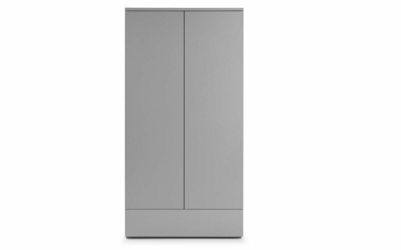 Monaco 2 Door Combination Wardrobe - Grey High Gloss (JB) - Image 3