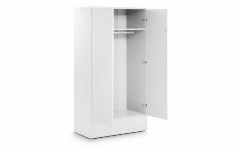 Monaco 2 Door Combination Wardrobe - White High Gloss (JB) - Image 2