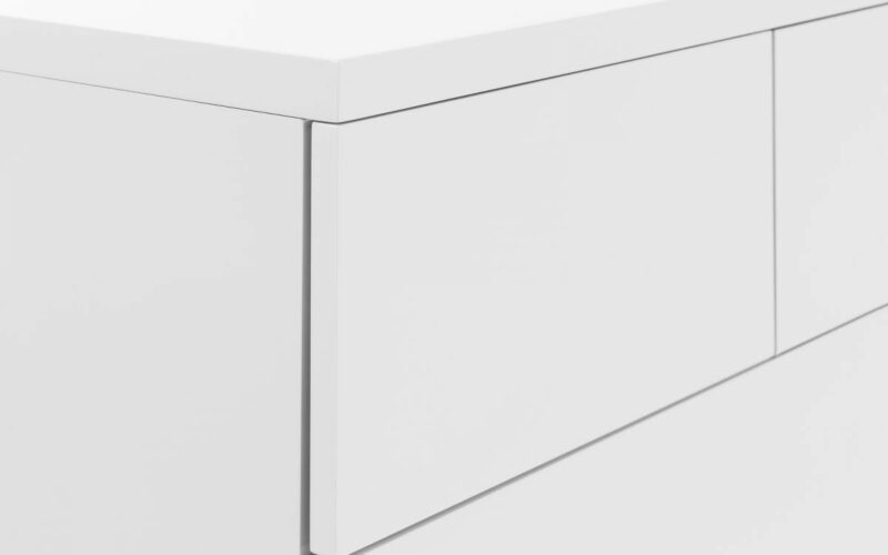 Monaco 6 Drawer Wide Chest - White High Gloss (JB) - Image 5