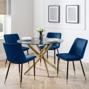 Montero & Delaunay 4 Seater Blue Dining Set