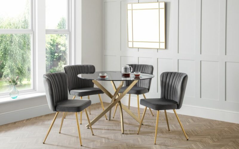 Montero & Cannes 4 Seater Grey Dining Set - Image 4