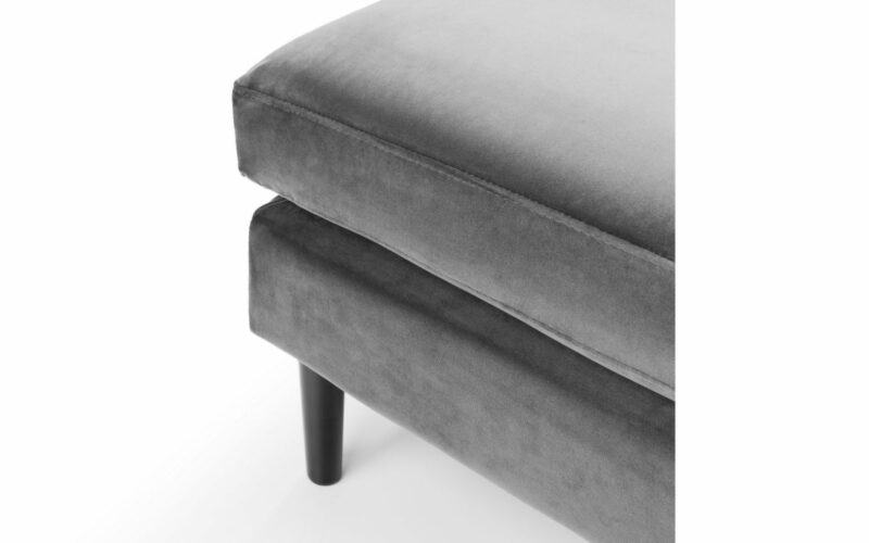 Monza Ottoman - Grey Velvet - Image 3