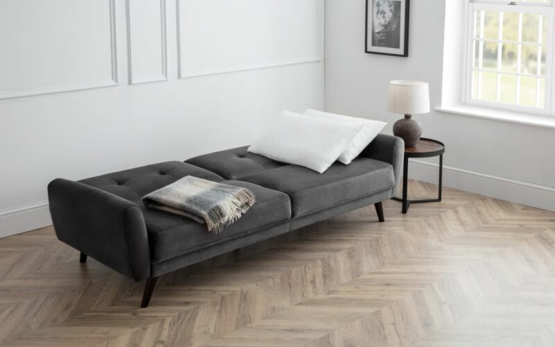 Monza Sofabed - Grey Velvet - Image 5