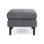 Monza Ottoman - Grey Velvet