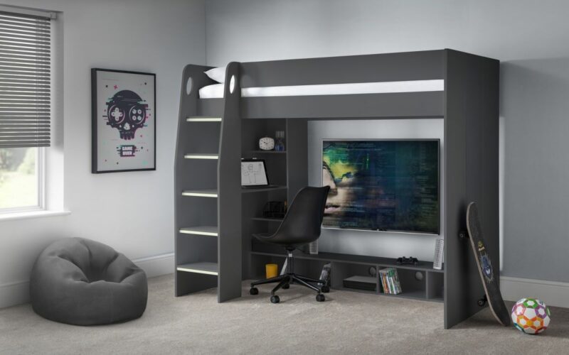 Nebula Gaming Bed with Desk - Anthracite - Image 7