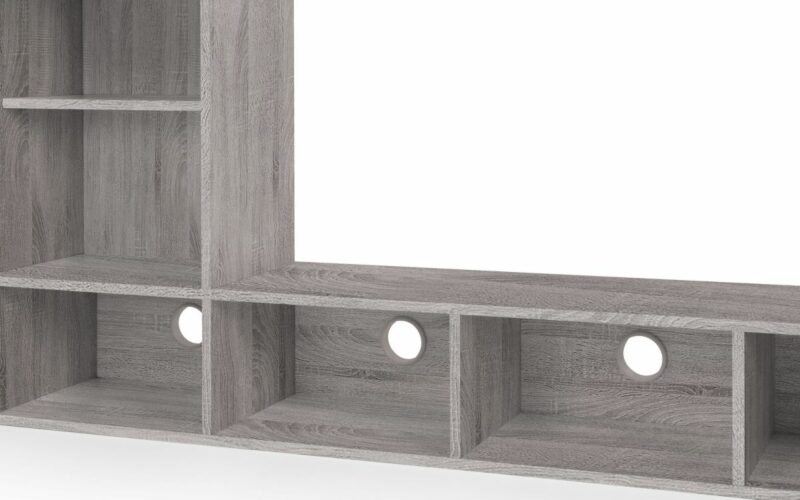 Nebula Gaming Bed with Desk - Grey Oak - Image 3