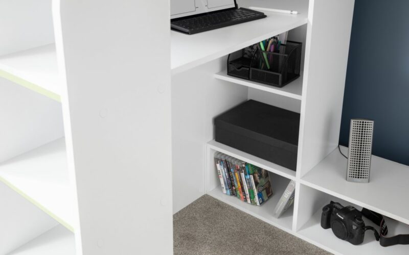 Nebula Gaming Bed with Desk - White - Image 3