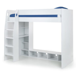 Nebula Gaming Bed with Desk - White