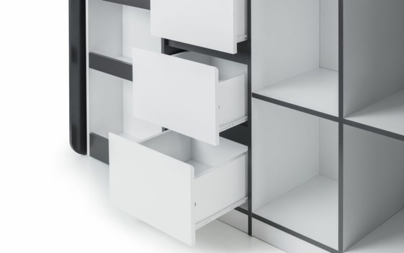Saturn Midsleeper - White & Charcoal Grey Effect - Image 5