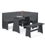 Newport 6 Seater Corner Dining Set - Anthracite