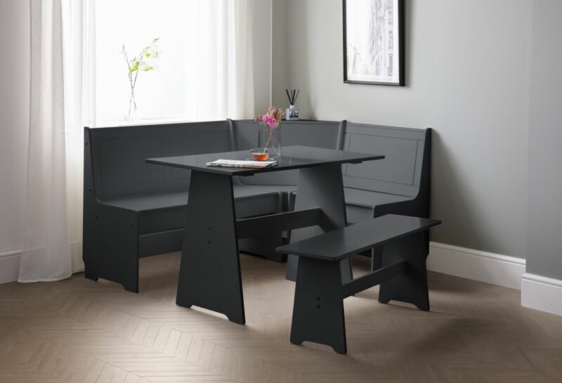 Newport 6 Seater Corner Dining Set - Anthracite - Image 7