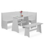 Newport 6 Seater Corner Dining Set - Dove Grey