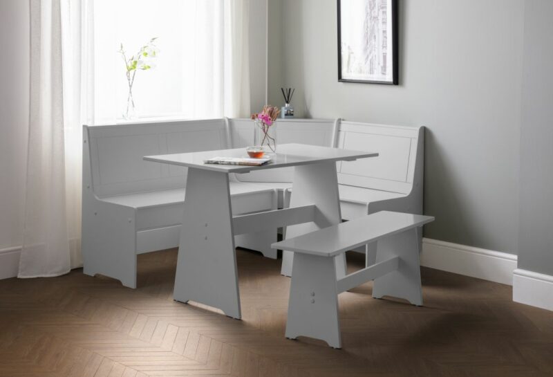 Newport 6 Seater Corner Dining Set - Dove Grey - Image 6