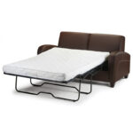 Vivo Fold Out Sofa Bed - Chestnut Faux Leather