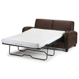 Vivo Fold Out Sofa Bed - Chestnut Faux Leather